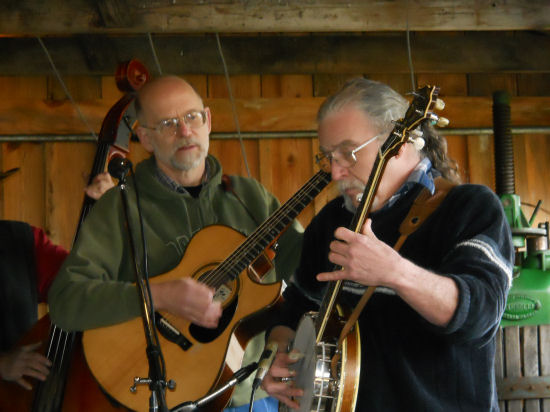 Dave Woerner and Richard Antonucci at Plaisance Winery